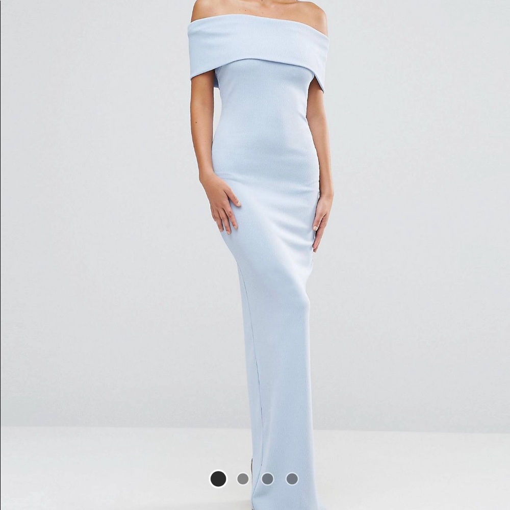 City Goddess off the shoulder maxi with split dtl